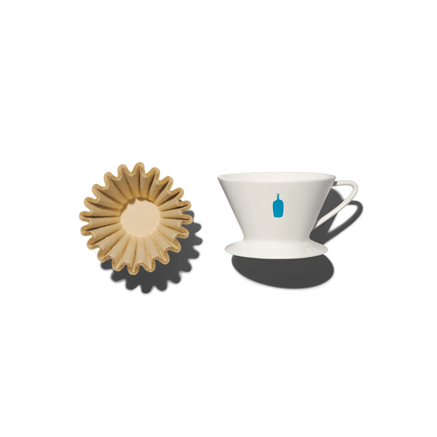 Blue Bottle Dripper with Blue Bottle Coffee Filters